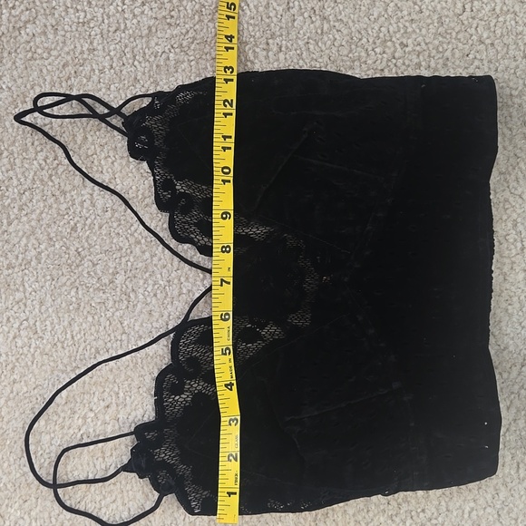Intimately Free People Madonna Black Velvet And Lace Bralette Size Medium - Picture 9 of 12
